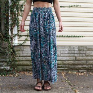 Tribal Blue Maxi Skirt
